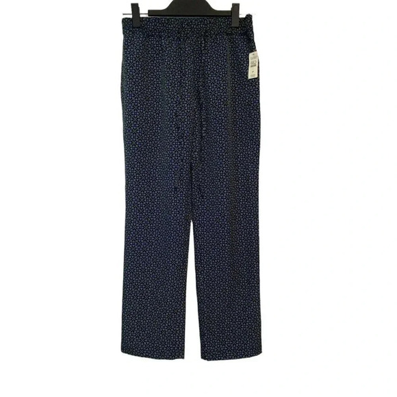Talbots Blue Print Elastic Waist Lounge Sleep Pants Women's size 2P Petite - Picture 1 of 12
